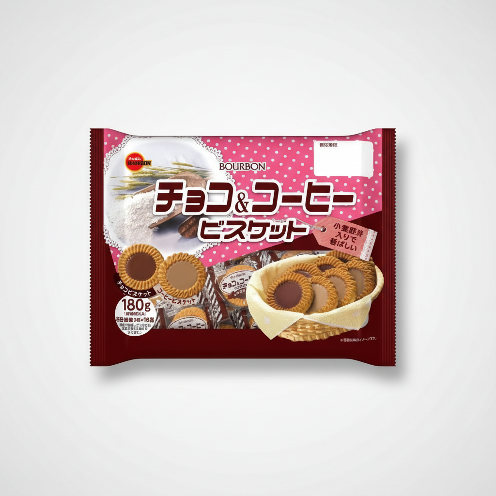 Japanese Bourbon Chocolate & Coffee Biscuits Collection (Japanbasket Box)