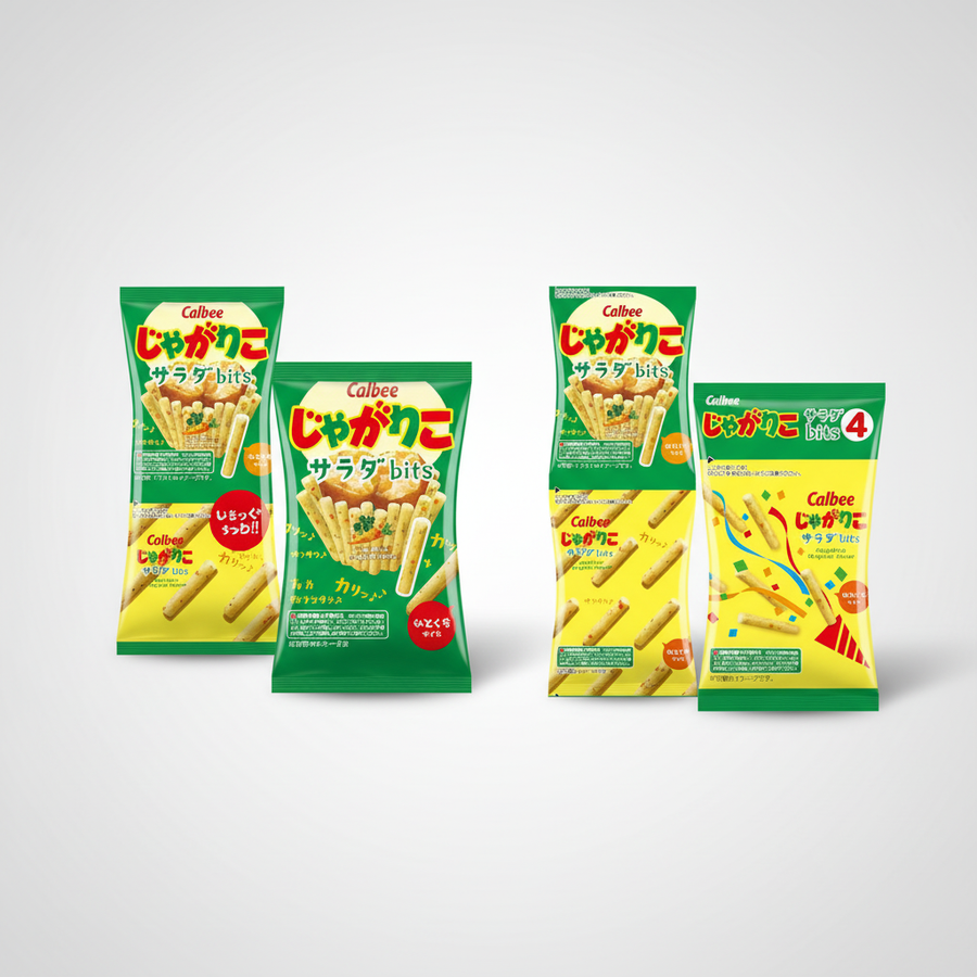 Traditional Japanese Calbee Jagarico Bits Salad | Japanbasket Box Packaging