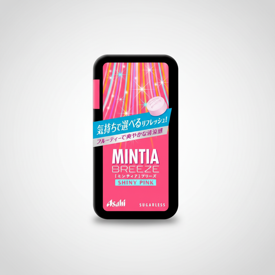 Japanese Asahi Mintia Breeze Shiny Pink, 30 Tablets | Japanbasket Box Edition