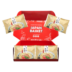 Traditional Japanese Yonaha Seimen Soki Soba, Raw Noodles - 4 Pieces Japanbasket Box Packaging