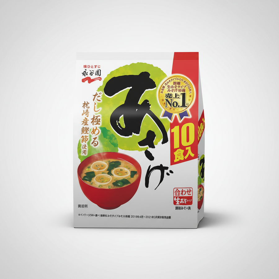 Japanese Nagatanien Raw Type Miso Soup, Assage - Japanbasket Box Edition