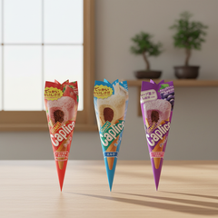 Glico Giant Caplico Japanese Chocolate Snack Box, Milk, Strawberry & Grape