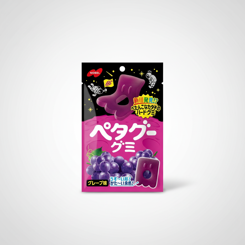 Japanese Nobel Confectionery Peta Gummy Grape Flavor | Japanbasket Box Edition