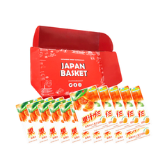 Japanese Meiji Fruit Juice Gummy Unshu Mandarin Orange | Japanbasket Box Edition