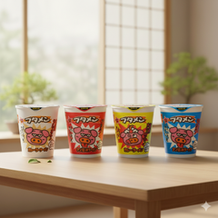 Oyatsu Butamen Ramen Cup Noodle Box: Japanese Instant Ramen Variety Pack