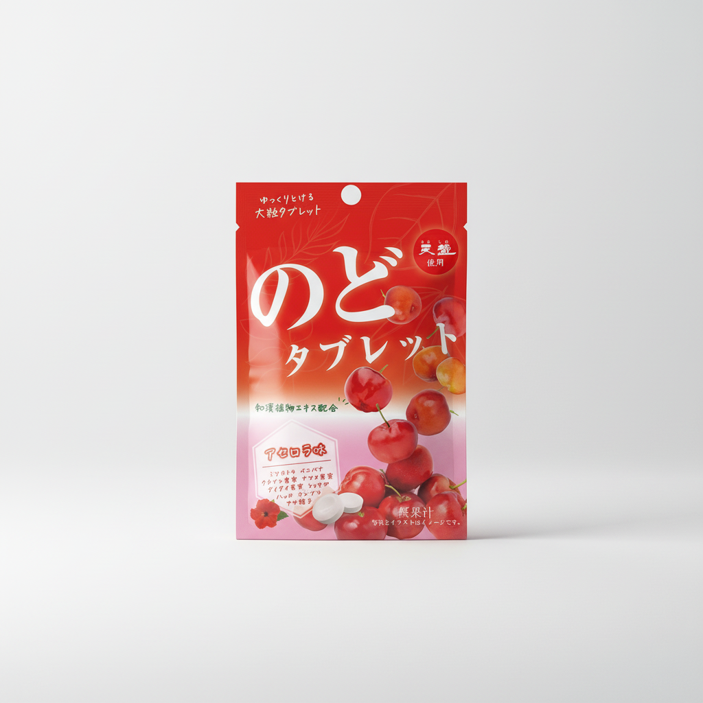 Japanese Ako Kasei Throat Tablet, Acerola Flavor | Japanbasket Box Edition