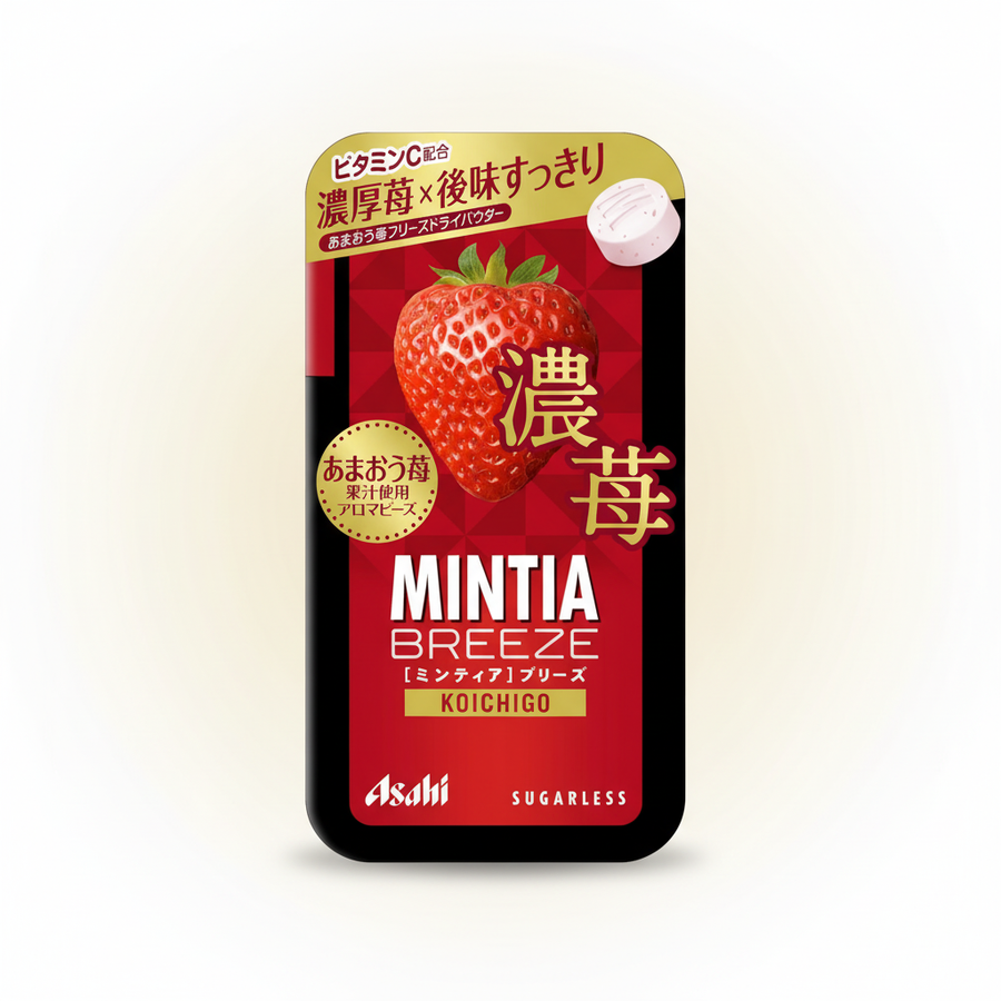 Japanese Asahi Minthia Breeze Dark Strawberry Mint Tablet | 20 Pieces