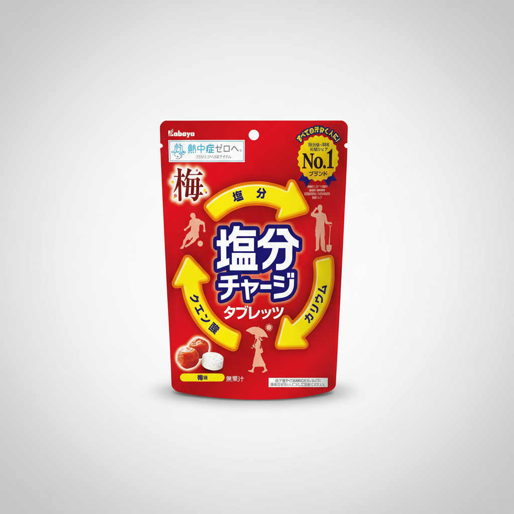 Traditional Japanese Kabaiya Foods Salt Charge Tablets Ume - 10 Pieces